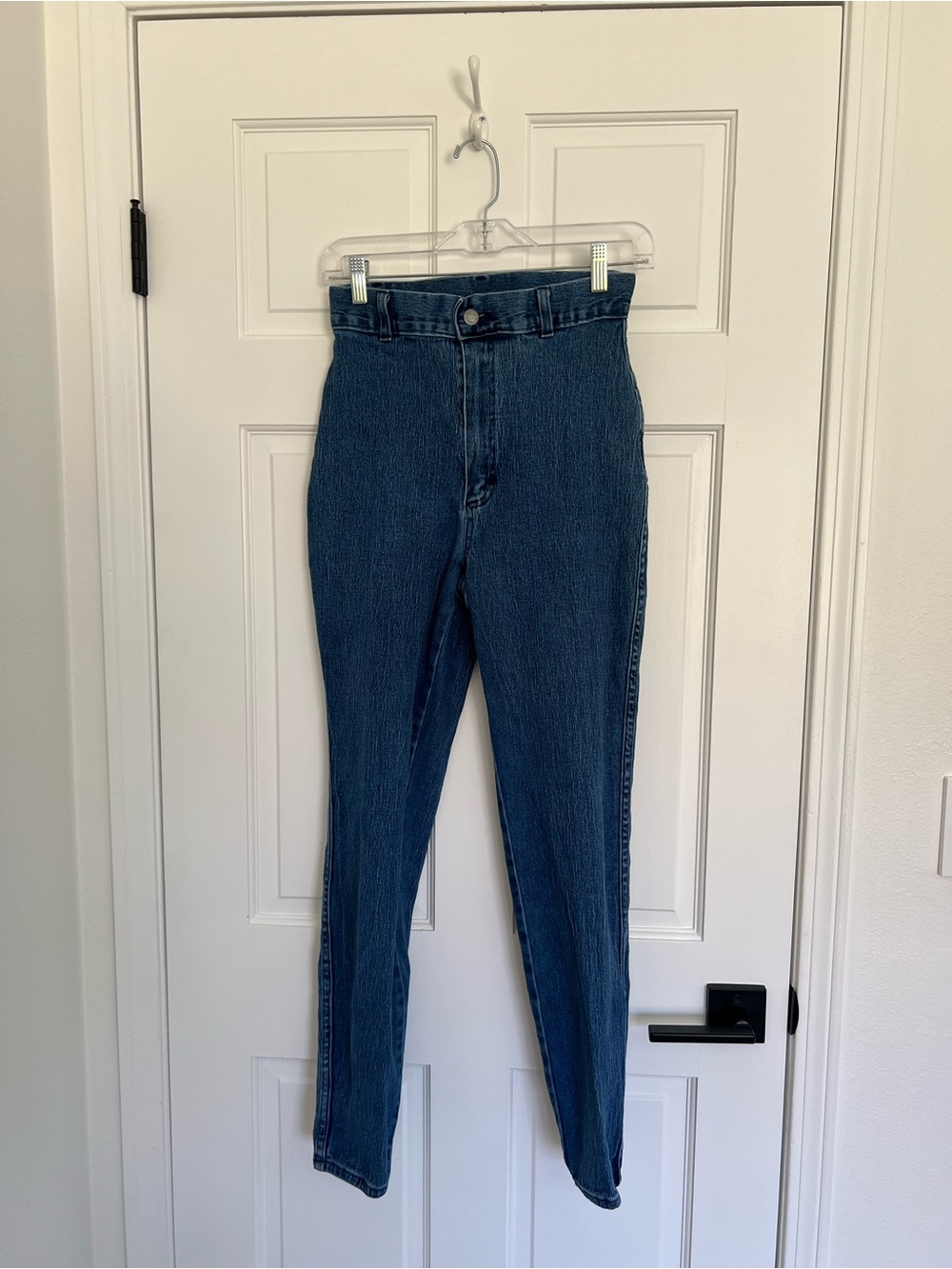 Vintage High-Rise Slim Women's Jeans in Dark Blue